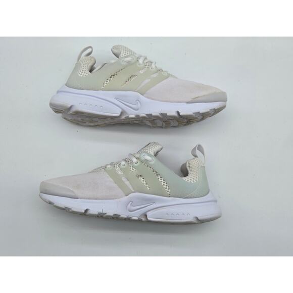 Nike Air Presto Triple White Mesh 844766-100-Size 3 Kids - Picture 3 of 8
